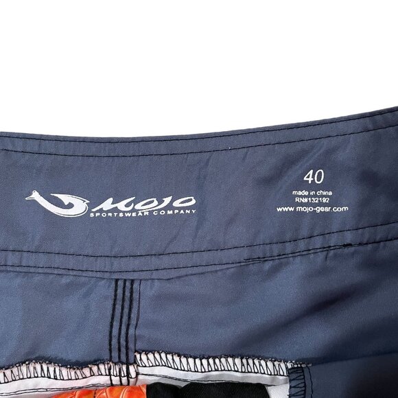 Mojo Sportswear Men's Fish Scale Boardshorts Size 40 Waist Performance Fishing - Picture 2 of 4